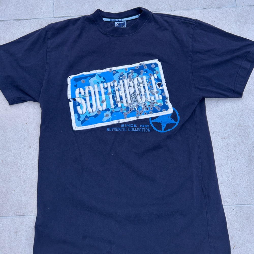 RARE Navy Blue South Pole Tee